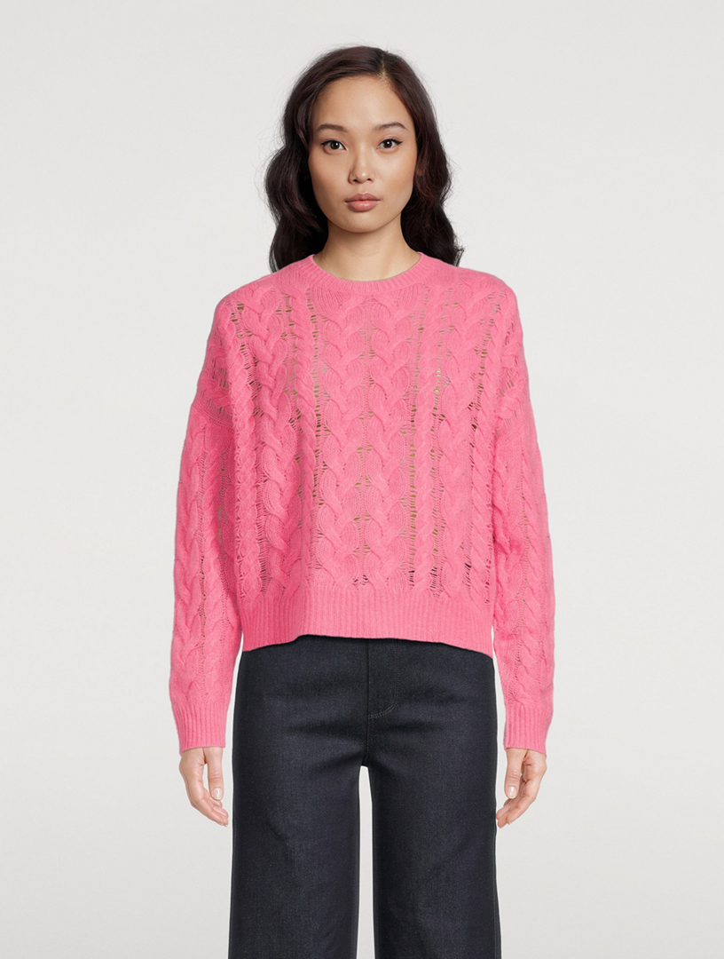 Cashmere Lofty Cable Knit Sweater