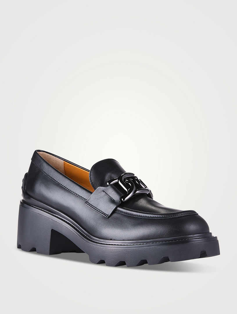 Leather Heeled Loafers