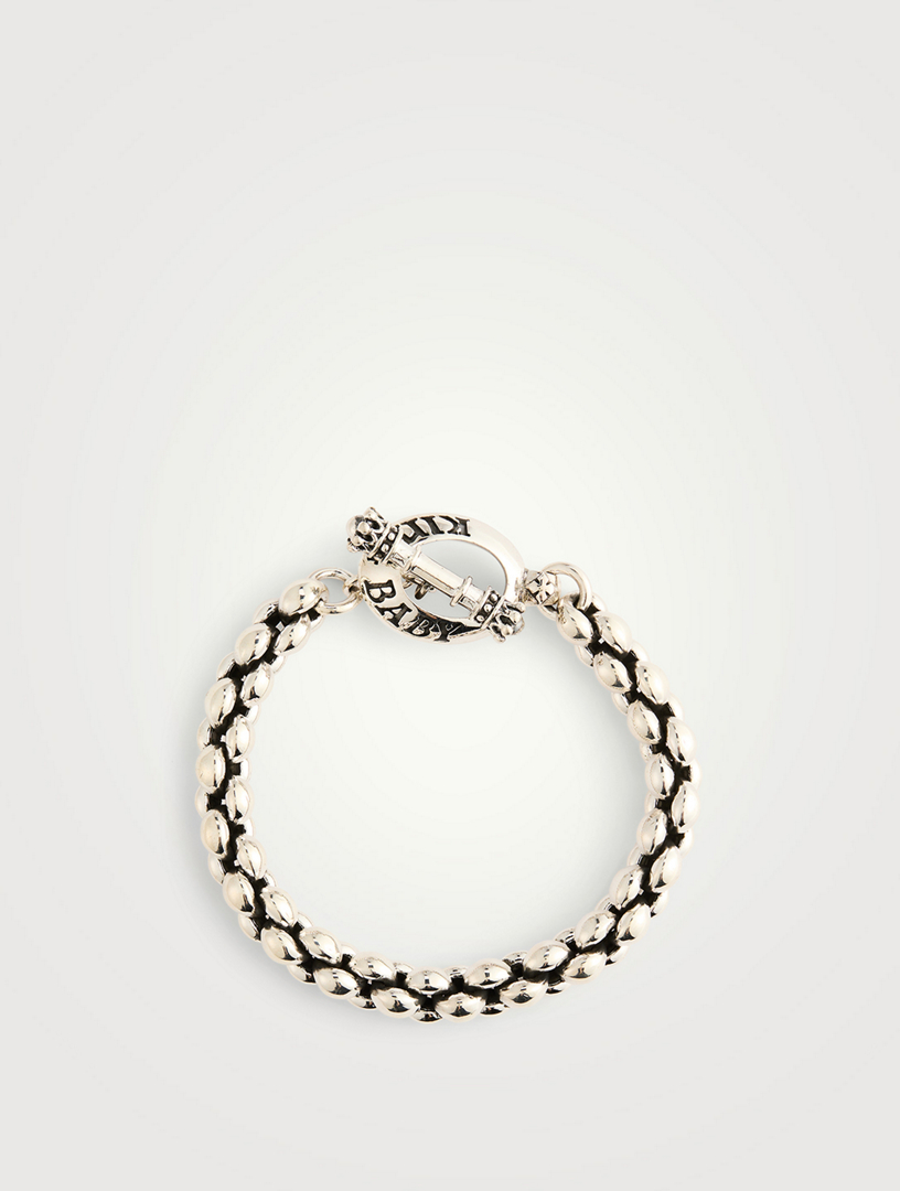 Large Silver Infinity Link Bracelet