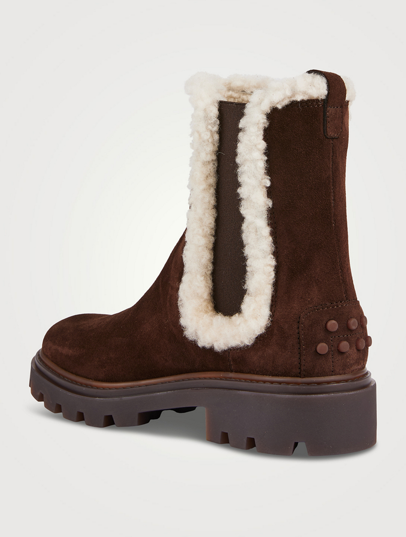 Shearling on sale fur boots