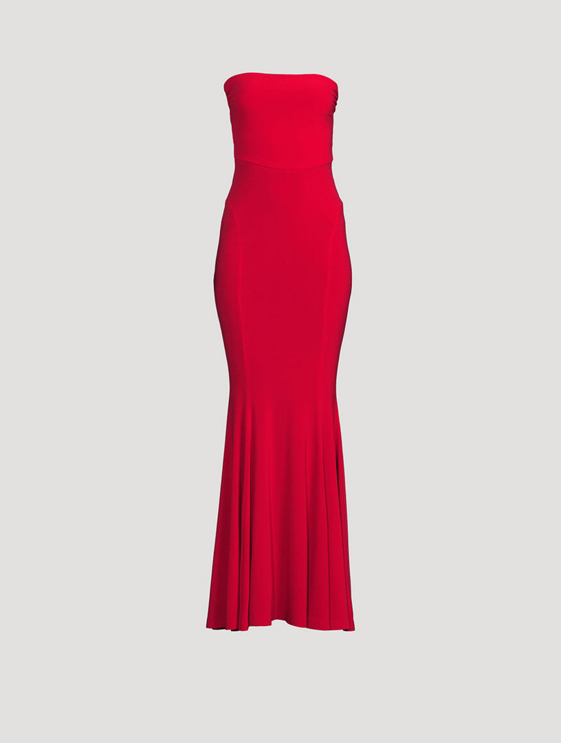 Glam Squad Red Lace Fishtail Maxi Dress