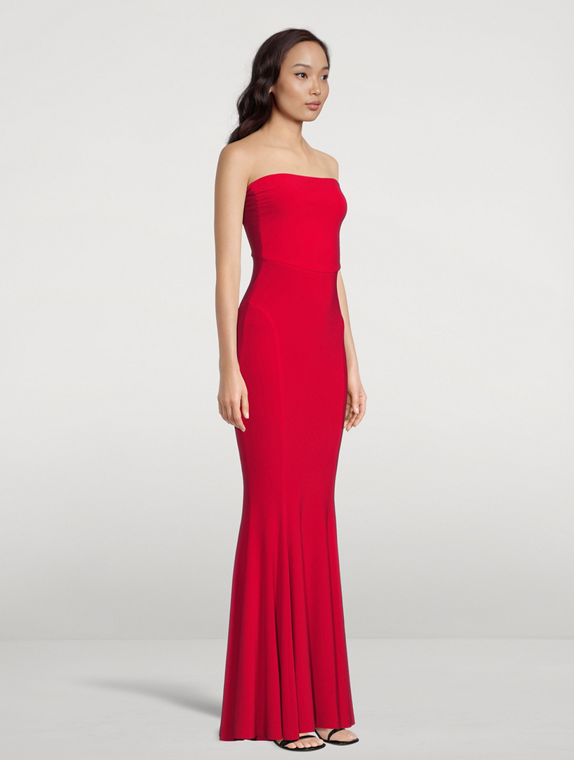 Strapless best sale fishtail dress