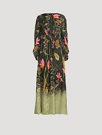 Robe longue Antonieta Habitat en jacquard à motif floral