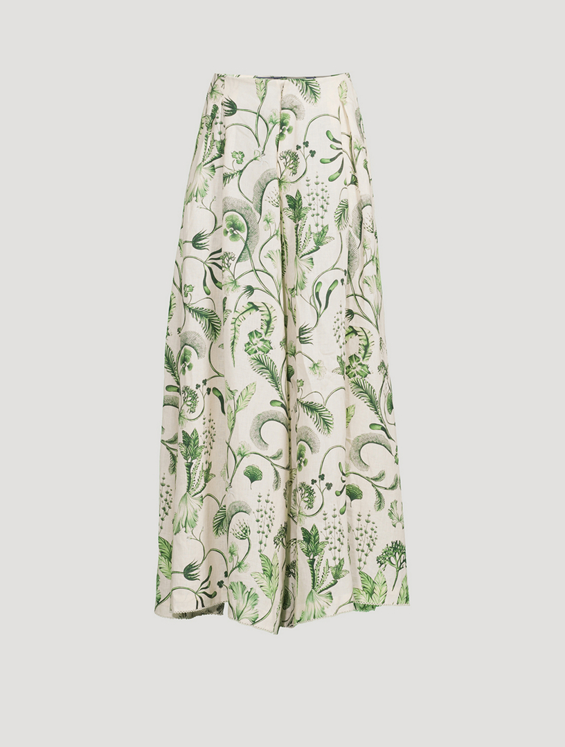 Marea Habitat Wide-Leg Trousers Botanical Print