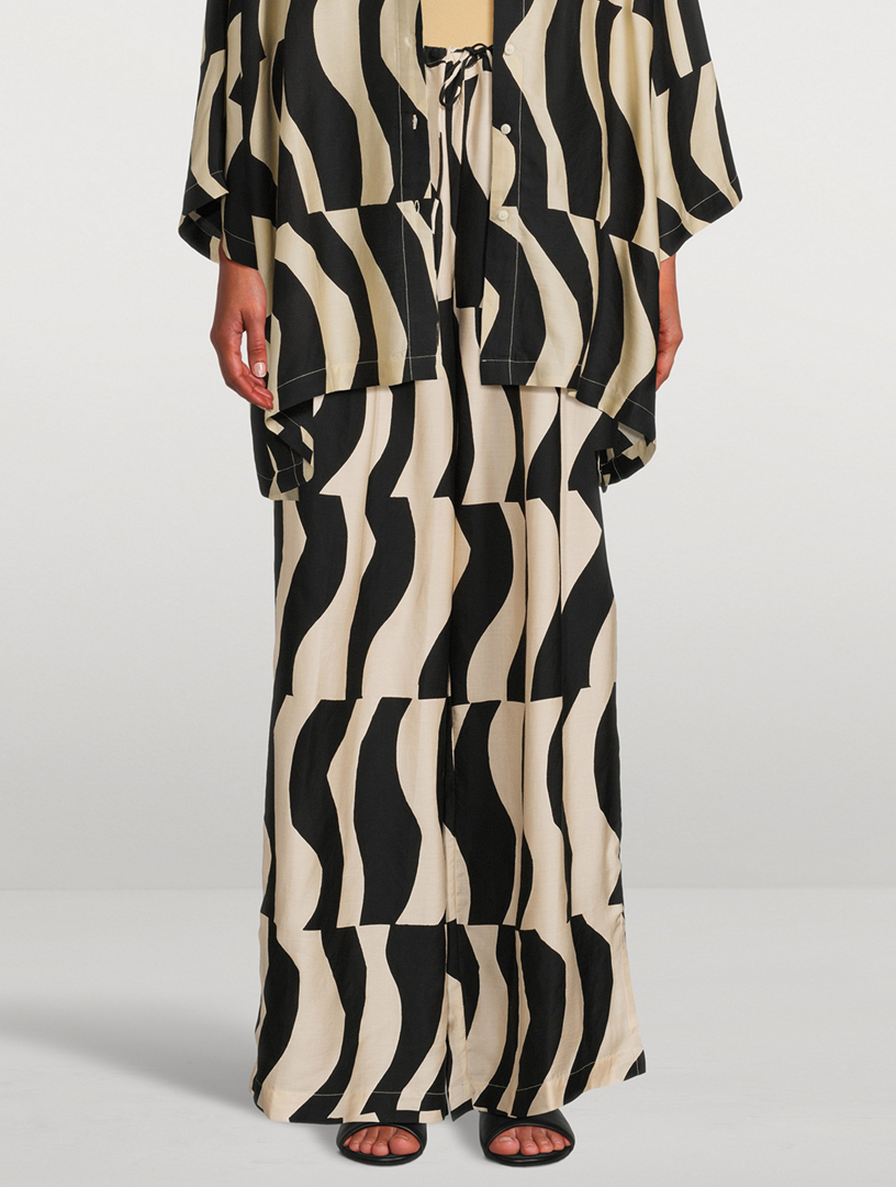Lenzing Tencel Lounge Pants Splice Print