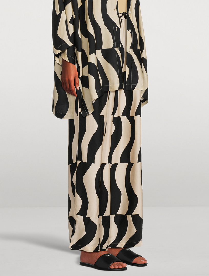 Lenzing Tencel Lounge Pants Splice Print