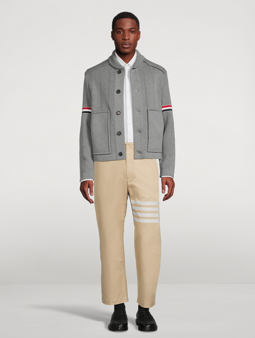 THOM BROWNE Cotton Straight-Leg Pants | Holt Renfrew