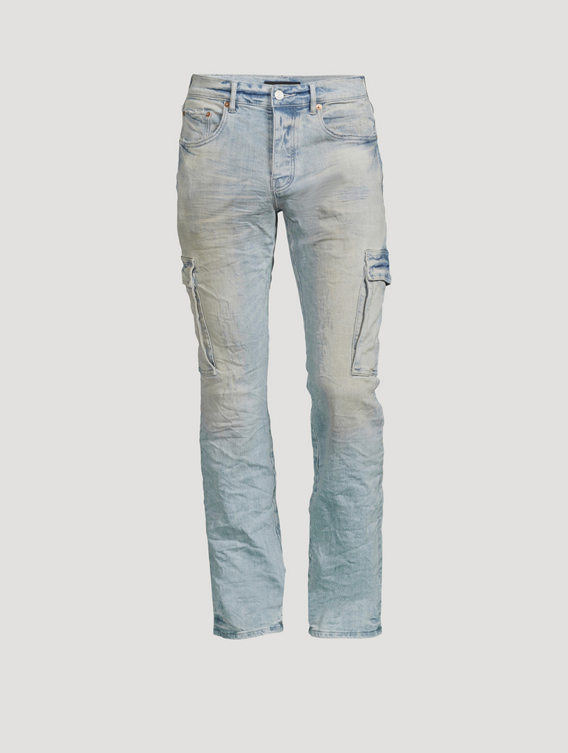 PURPLE BRAND Relaxed Straight-Leg Cargo Jeans