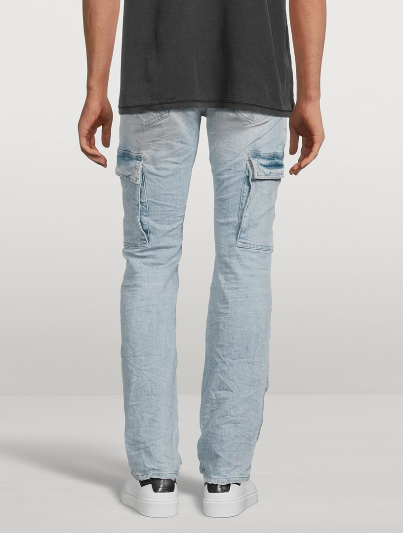 PURPLE BRAND Relaxed Straight-Leg Cargo Jeans