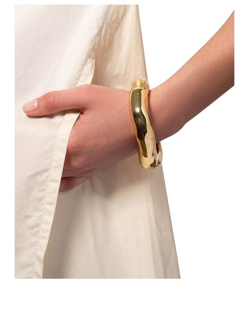 Molten Wide Bangle Bracelet