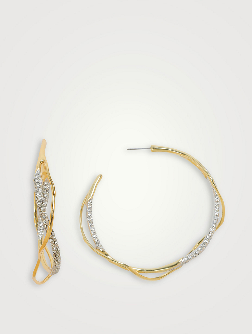 DRIES VAN NOTEN Gold-tone crystal earrings