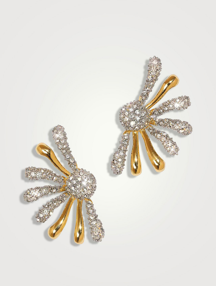 Solanales Spray Earrings With Crystals