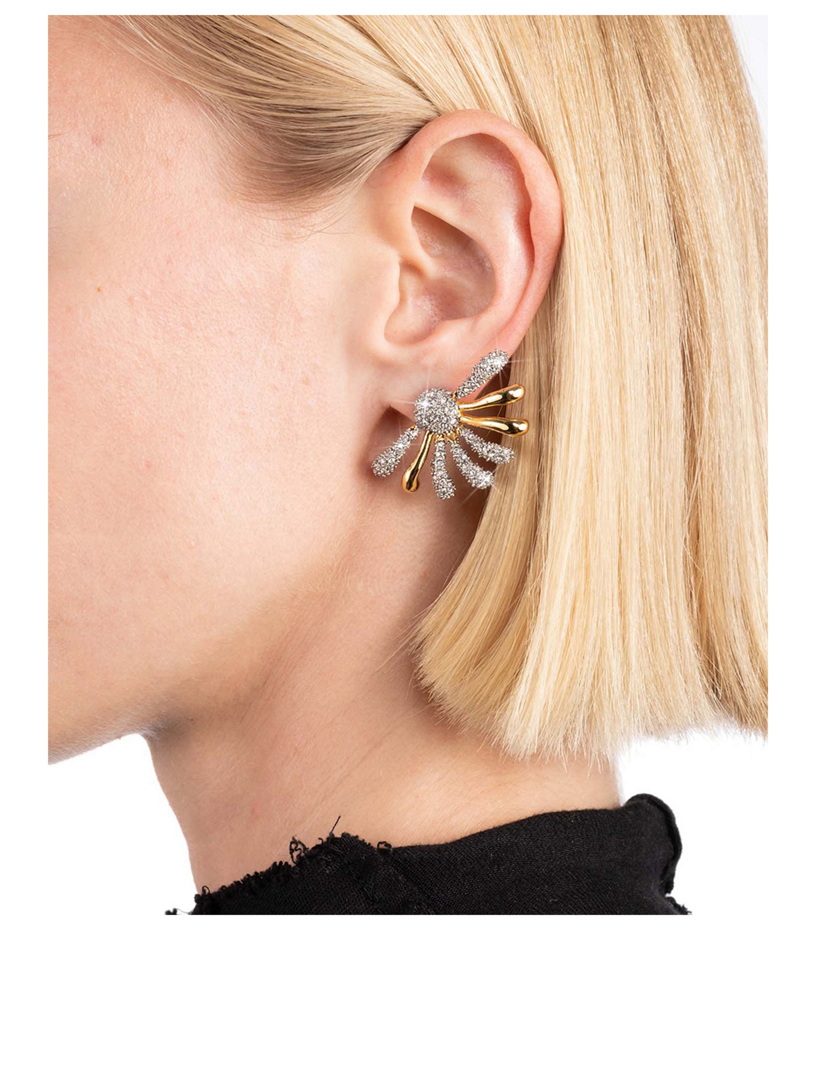 Solanales Spray Earrings With Crystals