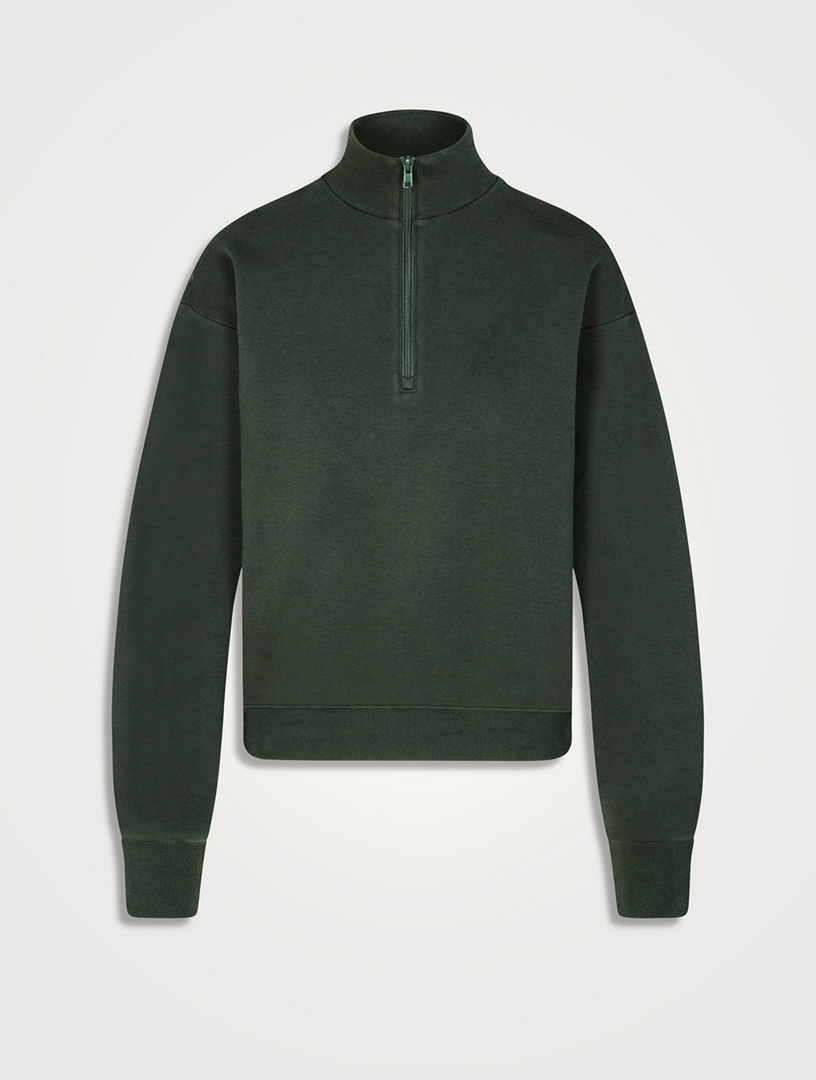 SKIMS Cotton Fleece Quarter-Zip Sweatshirt