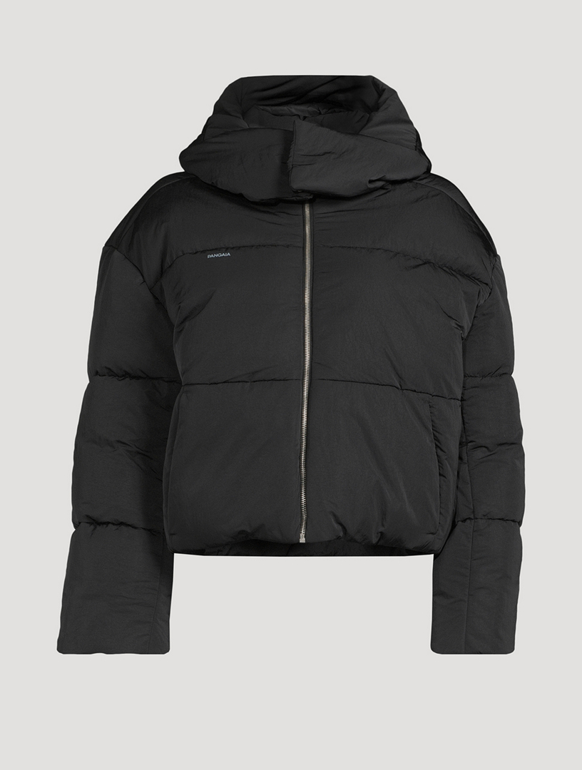 Flower-Warmth Recycled Nylon Cropped Puffer Jacket