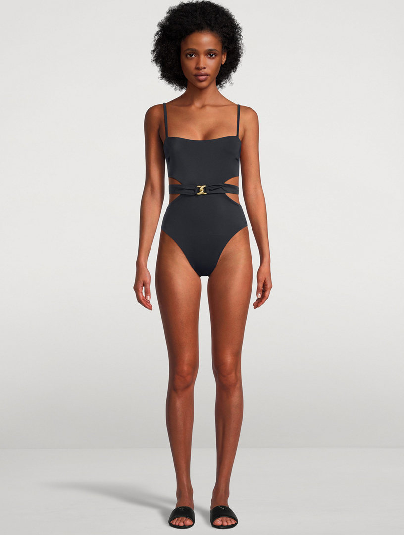 Belted swimsuit in red - Gucci