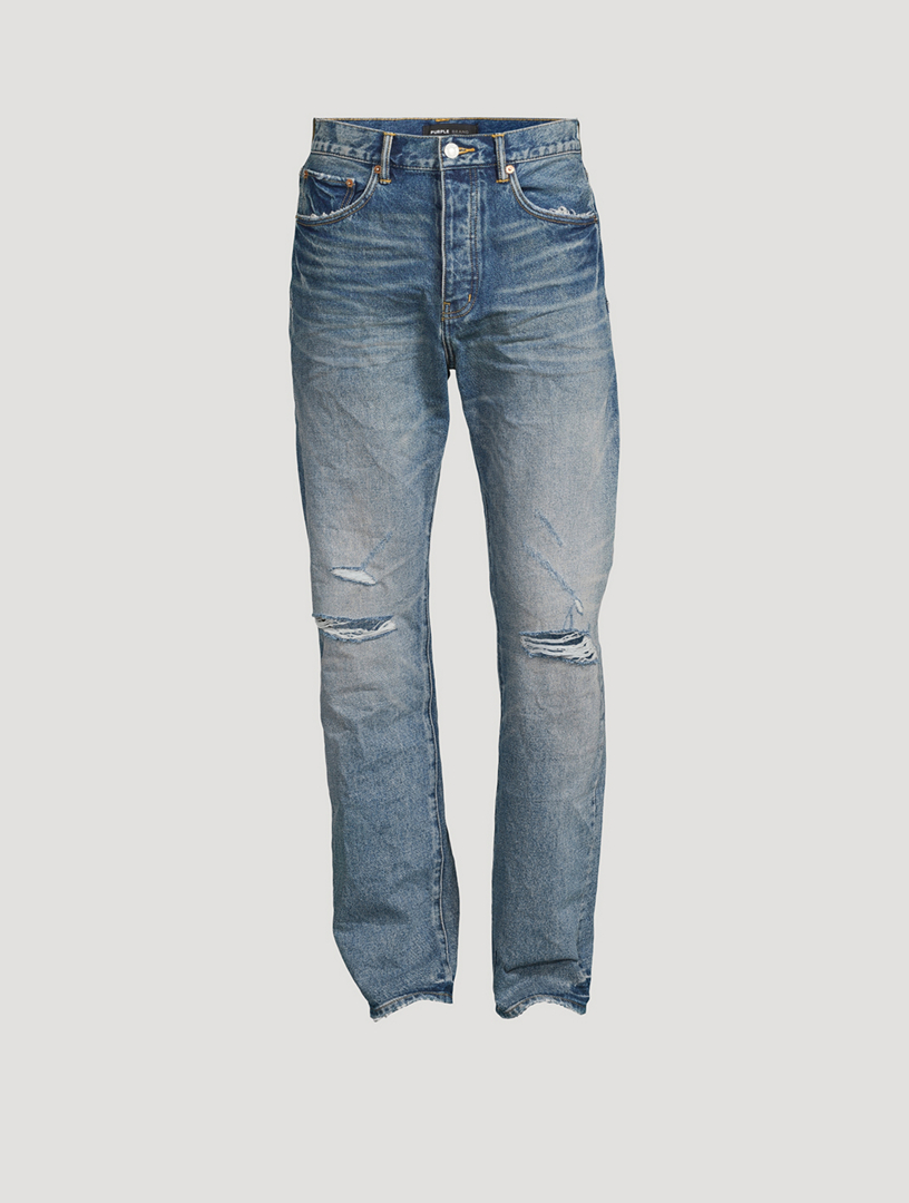 mid-rise straight-leg jeans, Purple Brand