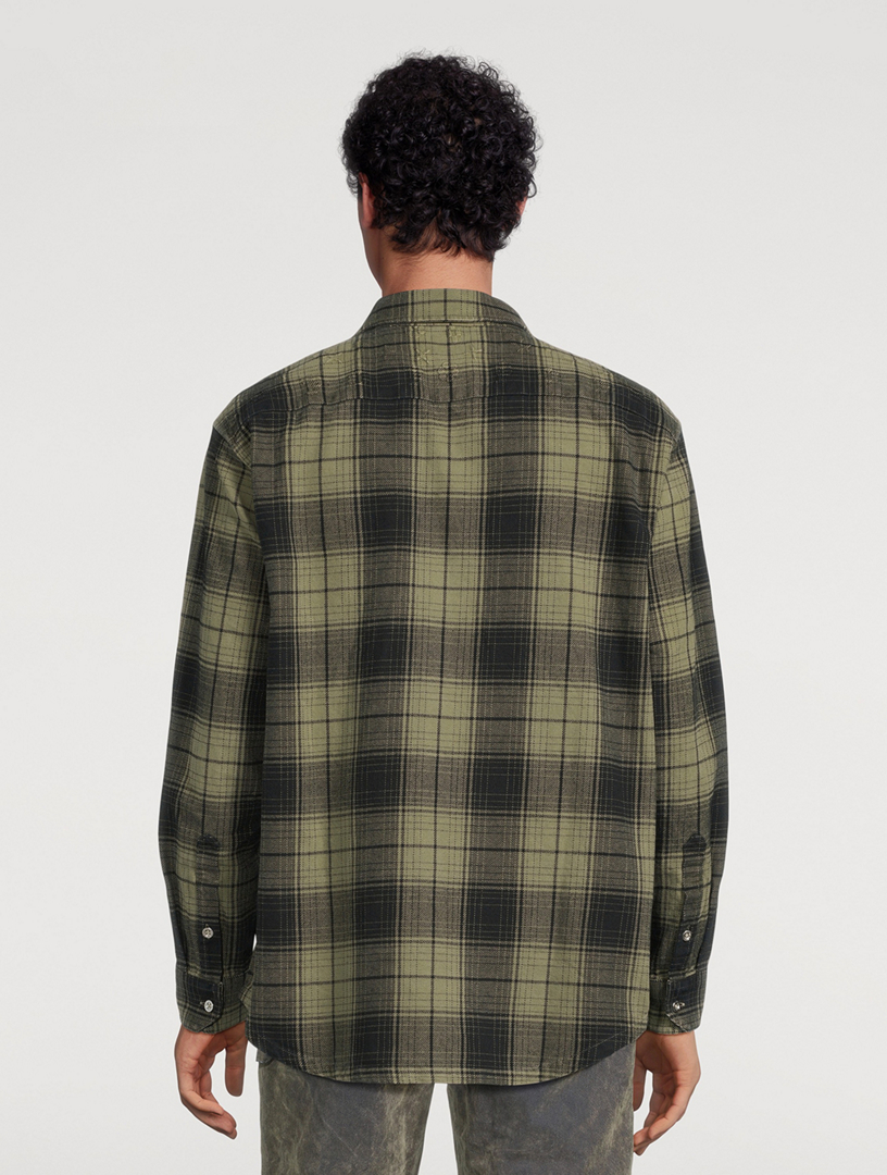 Overdyed Flannel Shirt