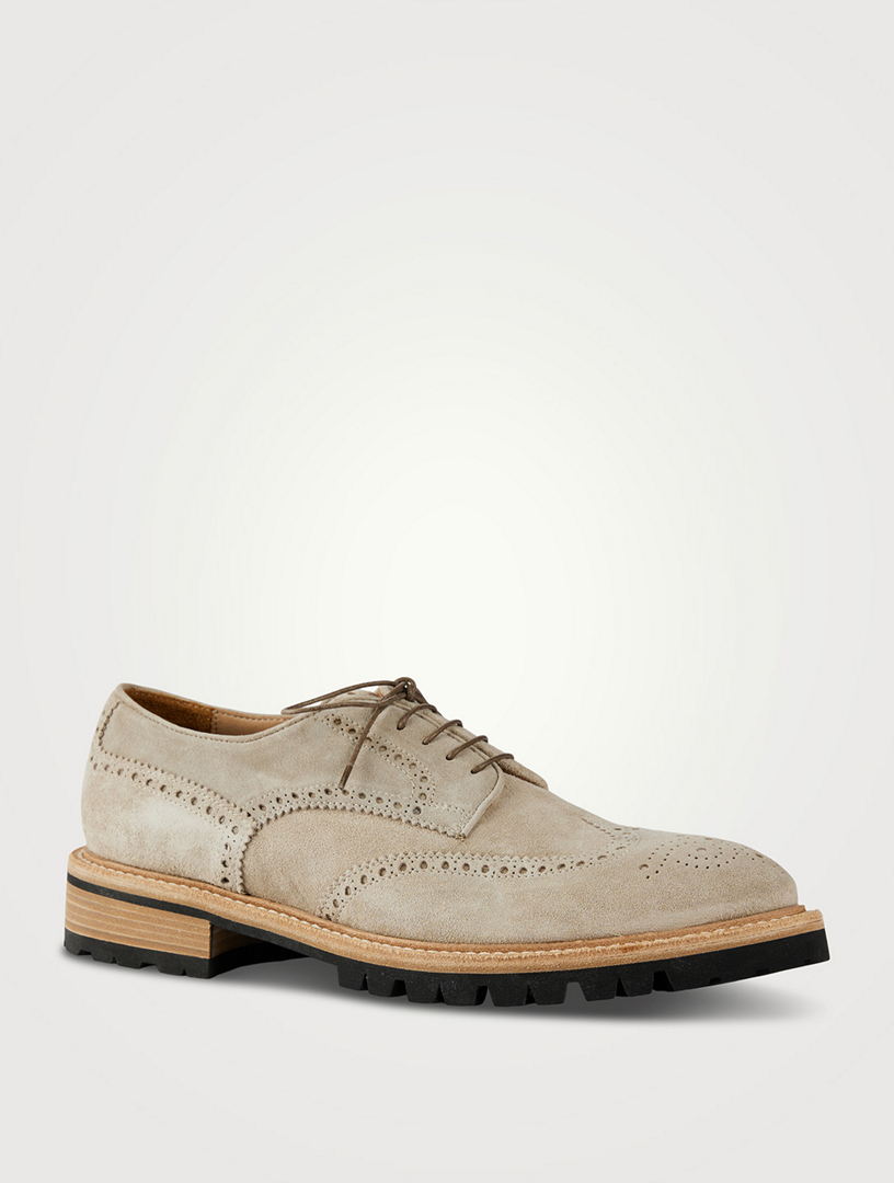 Suede Derby Brogue Shoes