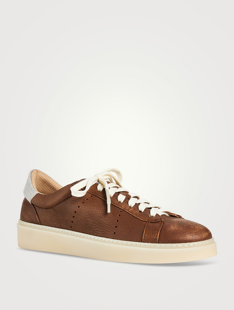 ELEVENTY Leather Sneakers | Holt Renfrew