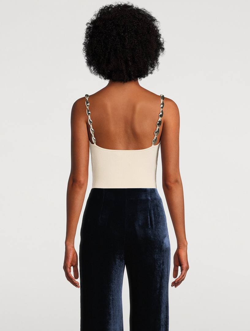 Crystal Wave Knit Bodysuit