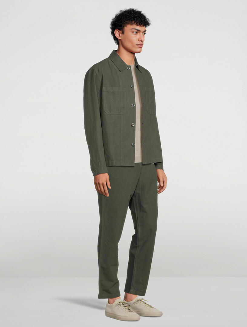 Norse Projects Jens Crisp Cotton Shirt Dried Olive