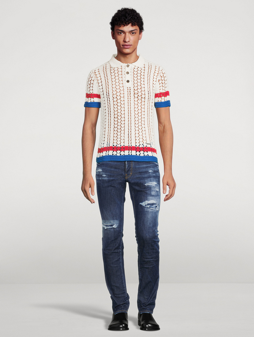 Cotton Knit Polo Shirt