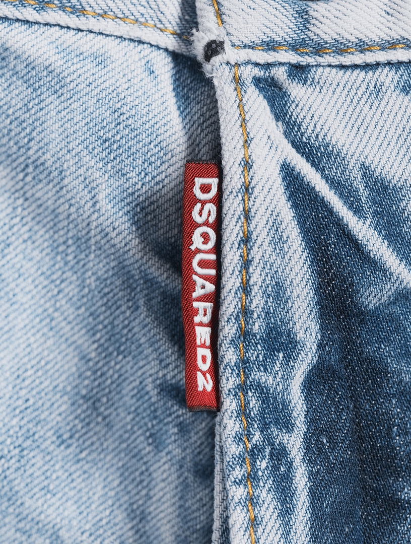 Washed Denim Shorts