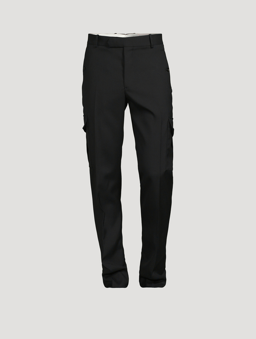 Wool Pants With Cargo Pockets