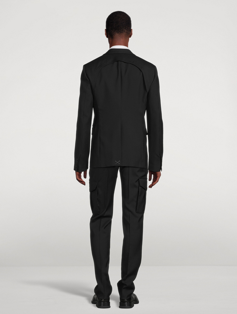 Wool Harness Single-Breasted Jacket