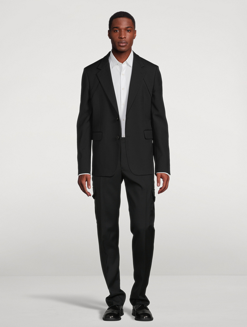 Wool Harness Single-Breasted Jacket