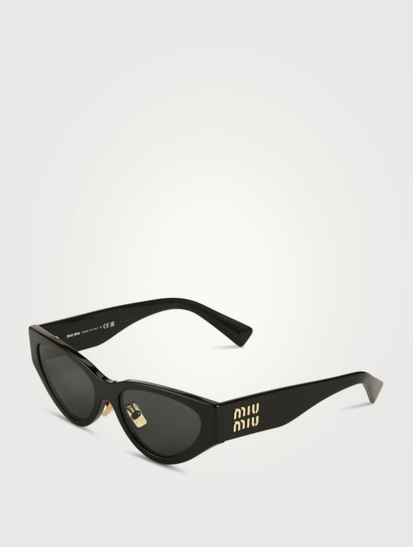 Miu miu black hot sale cat eye sunglasses