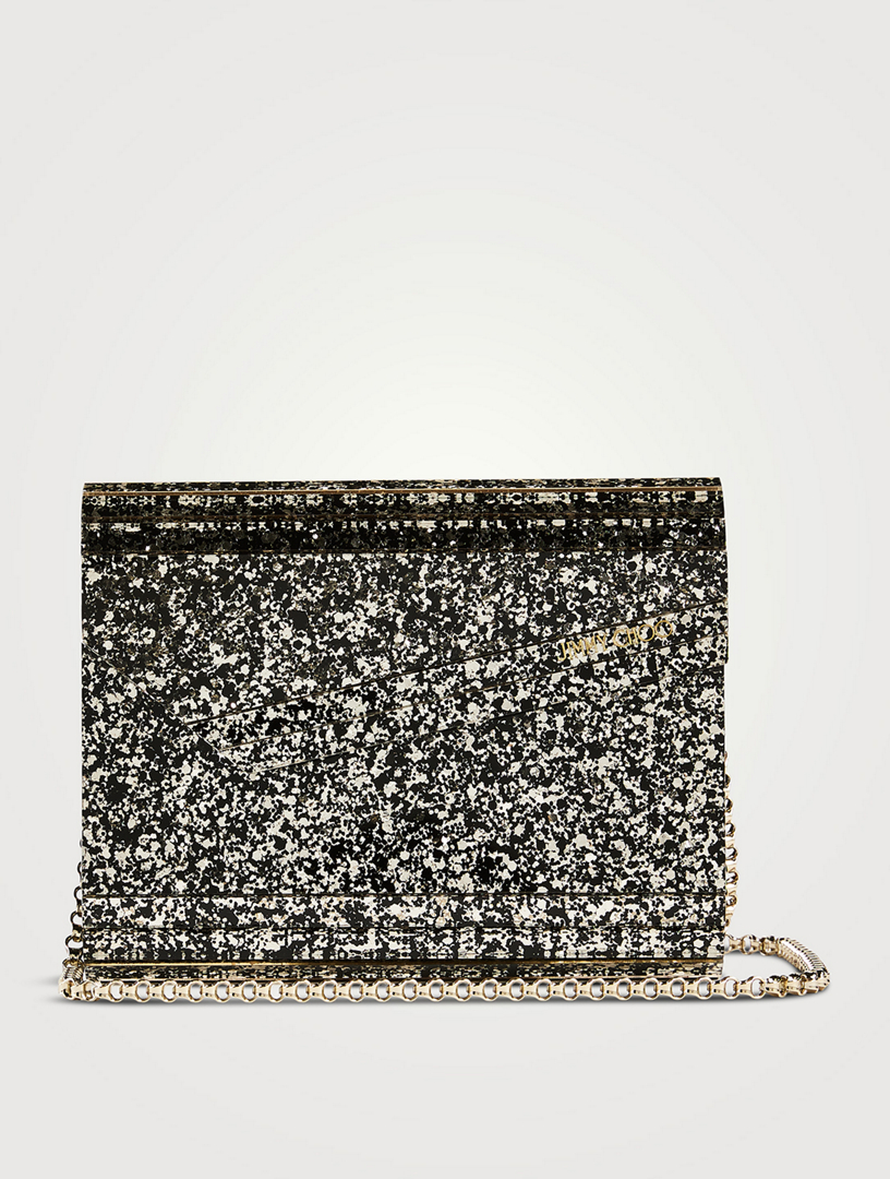 Jimmy choo glitter clutch on sale bag