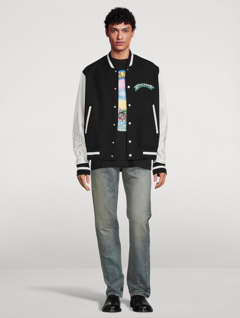 Wool And Leather Varsity Jacket