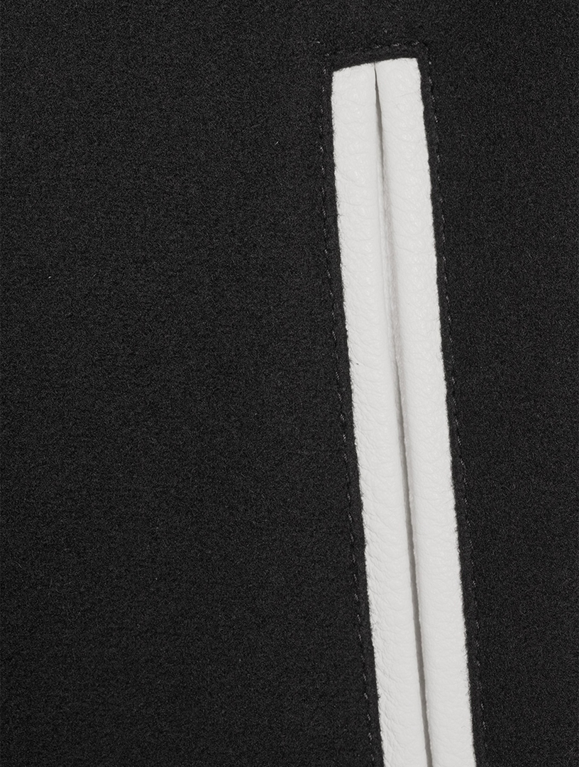 Wool And Leather Varsity Jacket