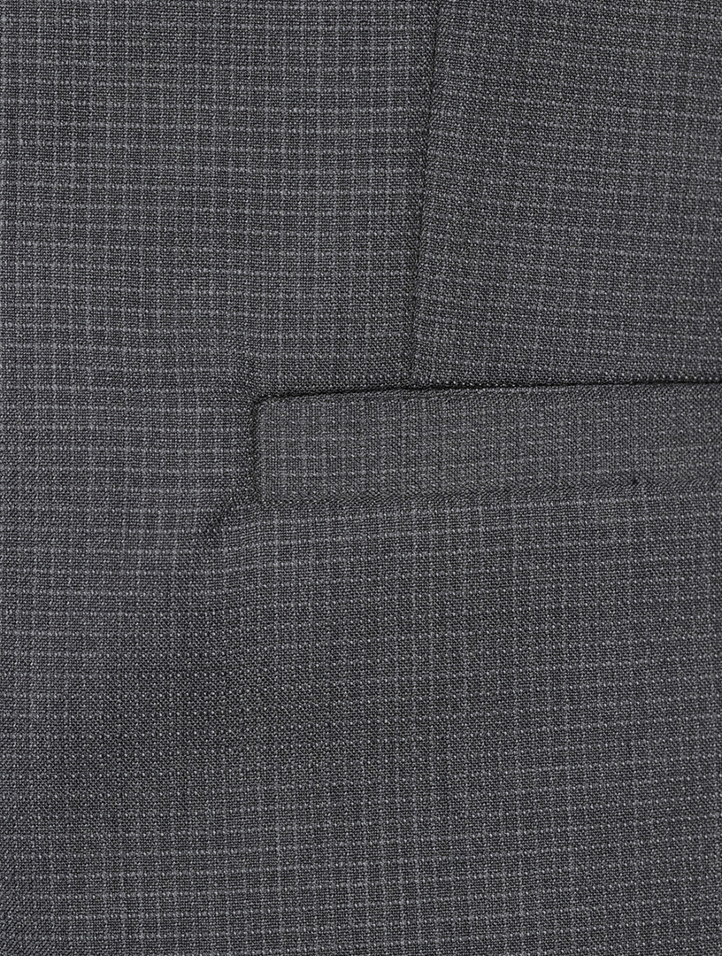 Wool-Blend Single-Breasted Jacket