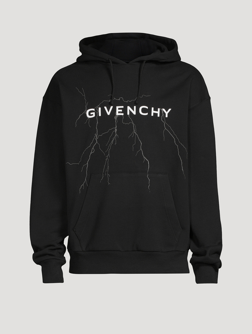 Cotton Hoodie With Reflective Artwork