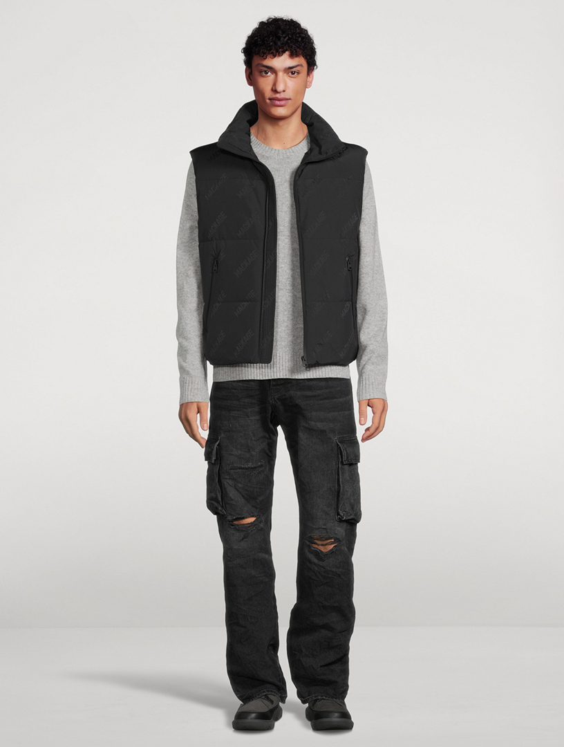 MACKAGE Larry City-MG Down Vest In Logo Print | Holt Renfrew
