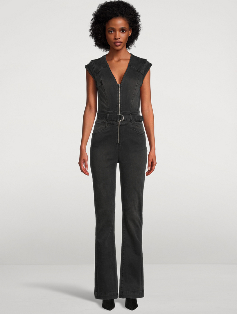 Laurel Canyon Belted Denim Jumpsuit
