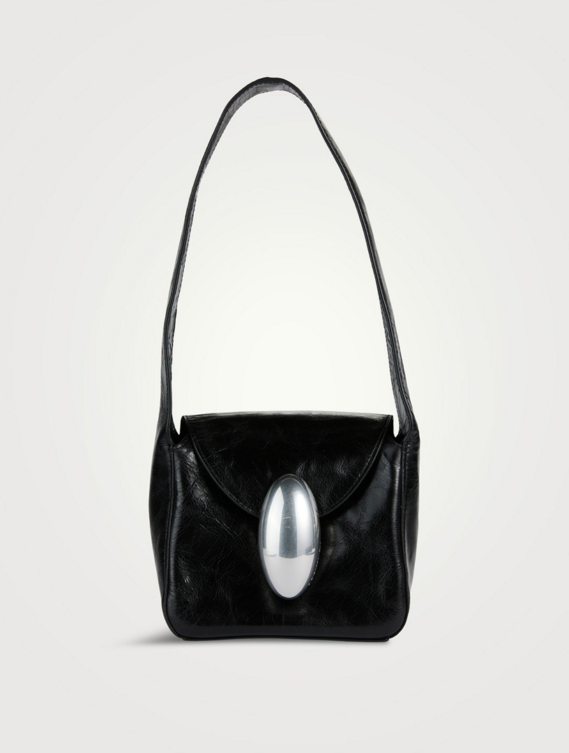 Small Dome Leather Shoulder Bag