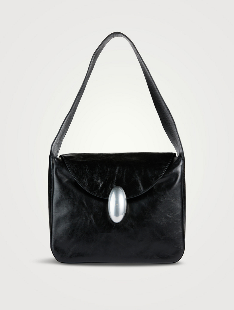 Medium Dome Leather Shoulder Bag