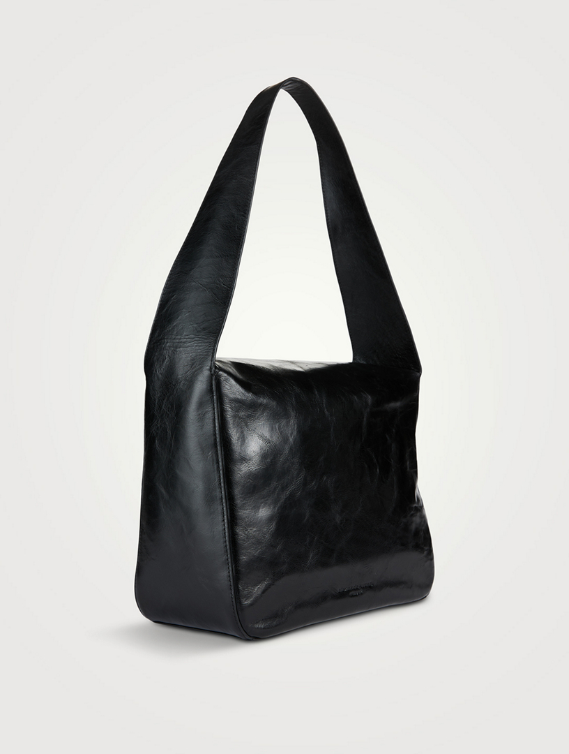 Medium Dome Leather Shoulder Bag