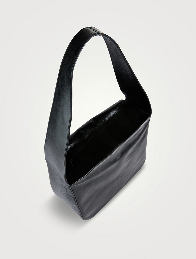 Medium Dome Leather Shoulder Bag