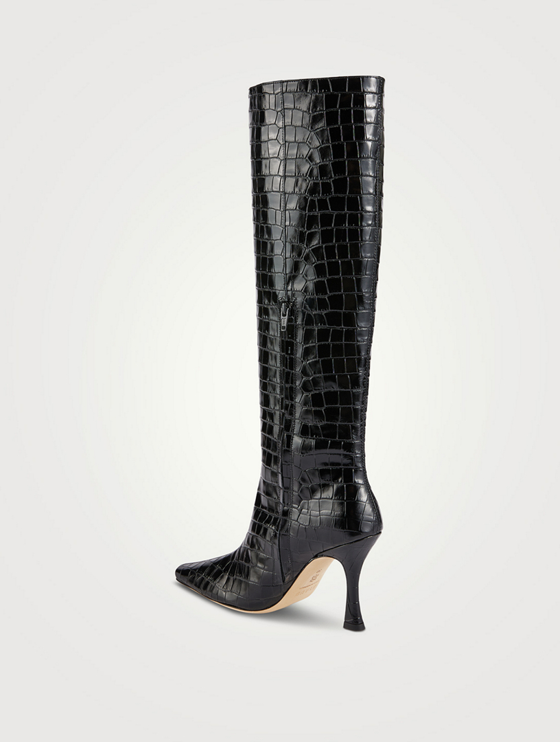 Knee high croc outlet boots