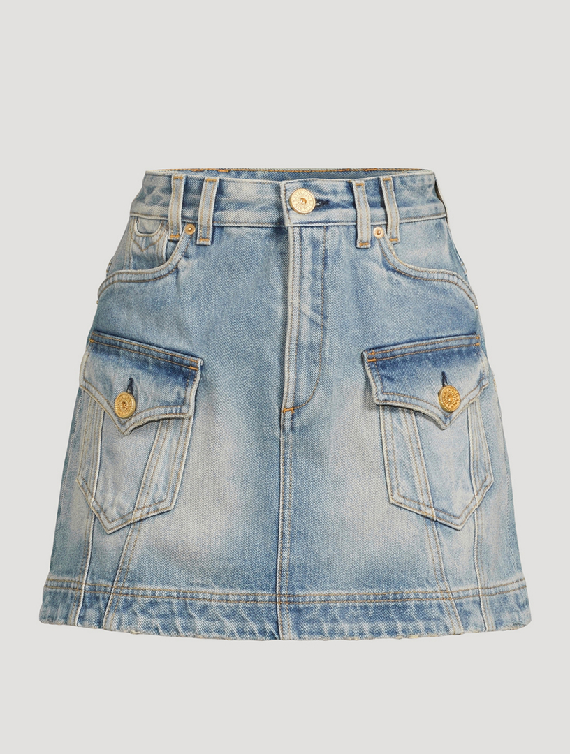 Designer a hotsell line denim skirt