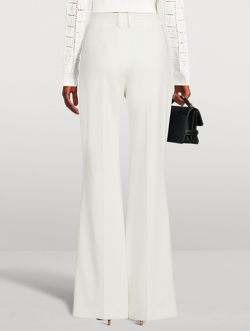 Crepe Flared Trousers