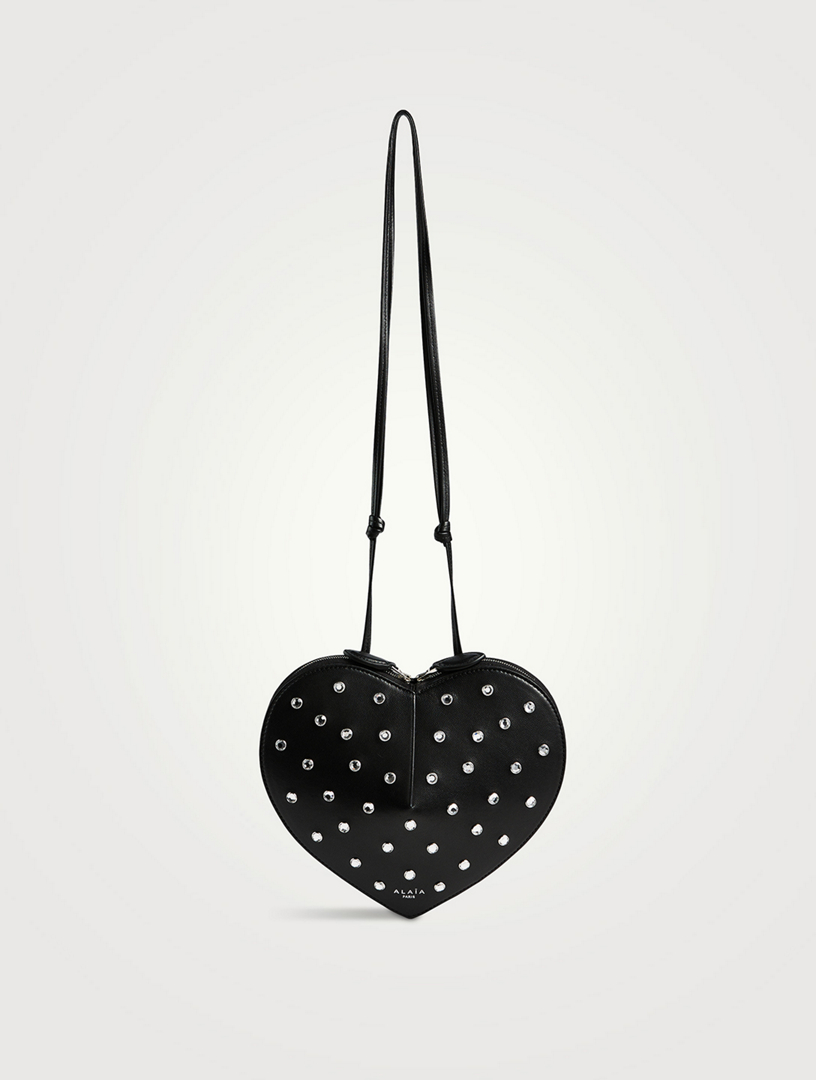 Le Cœur Embellished Leather Crossbody Bag