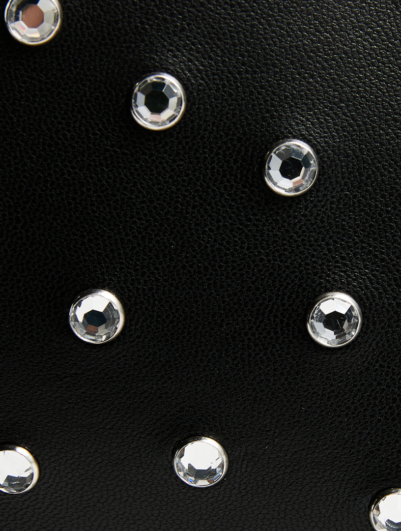 Le Cœur Embellished Leather Crossbody Bag