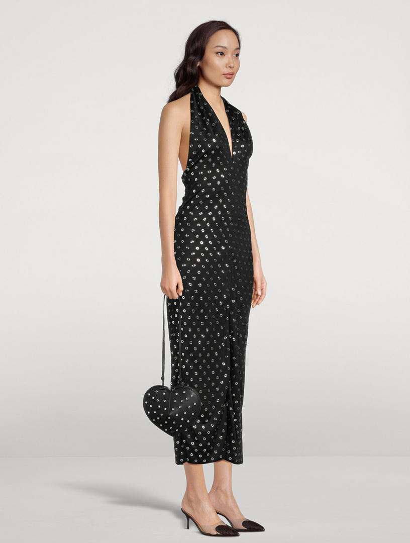 Le Cœur Embellished Leather Crossbody Bag