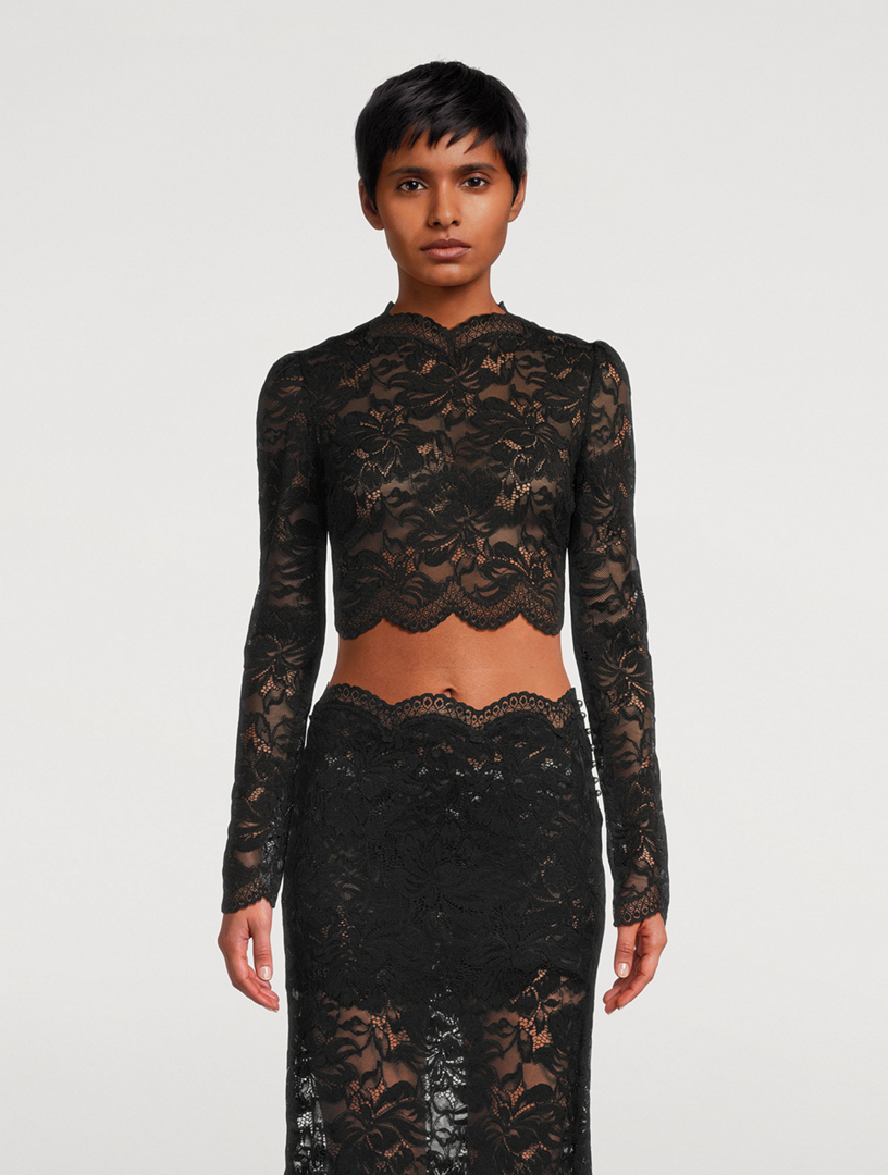 Black Lace crop top, Rabanne